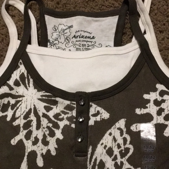 NWTs Arizona Seaweed butterfly print top Sz 10/12 - Picture 2 of 8